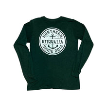 Load image into Gallery viewer, Anchors Away Forest Green Long Sleeve Tshirt
