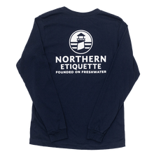 Load image into Gallery viewer, Freshwater Living Navy Long Sleeve Tshirt
