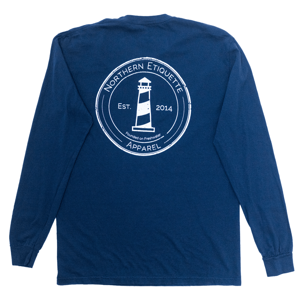 Vintage Logo Navy Long Sleeve Tshirt