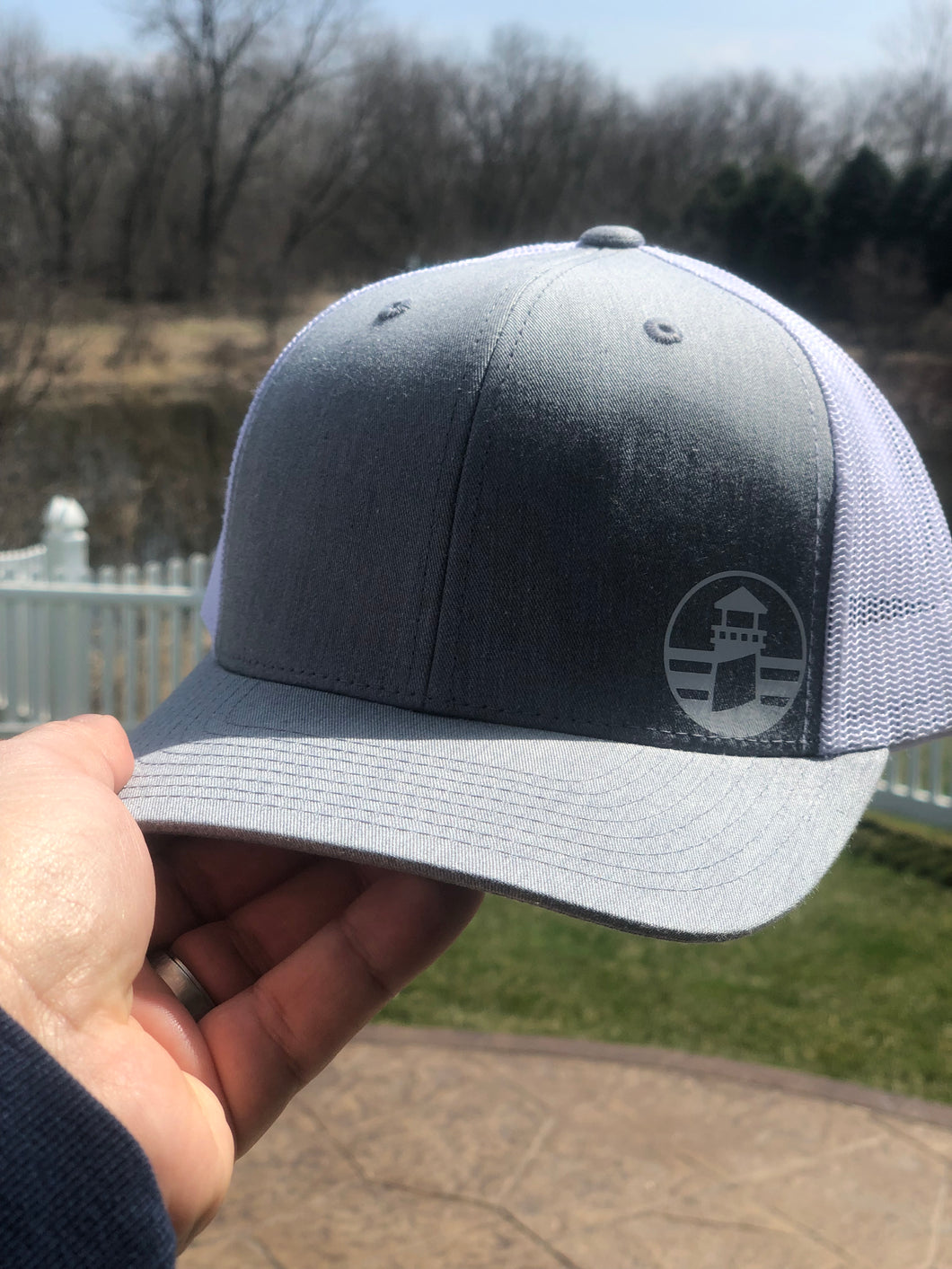 Light House Logo Grey Trucker Hat
