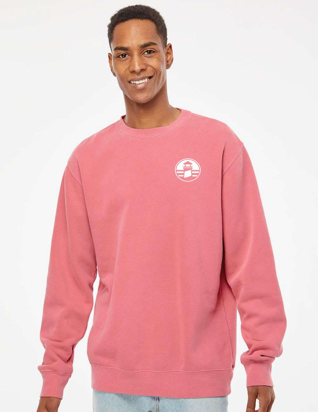 Lighthouse Crewneck Sweatshirt- Ontario Pink
